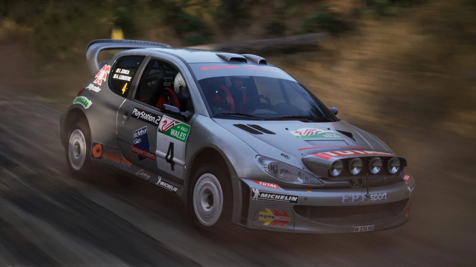 Peugeot 206 WRC promotional screenshot from Assetto Corsa Rally